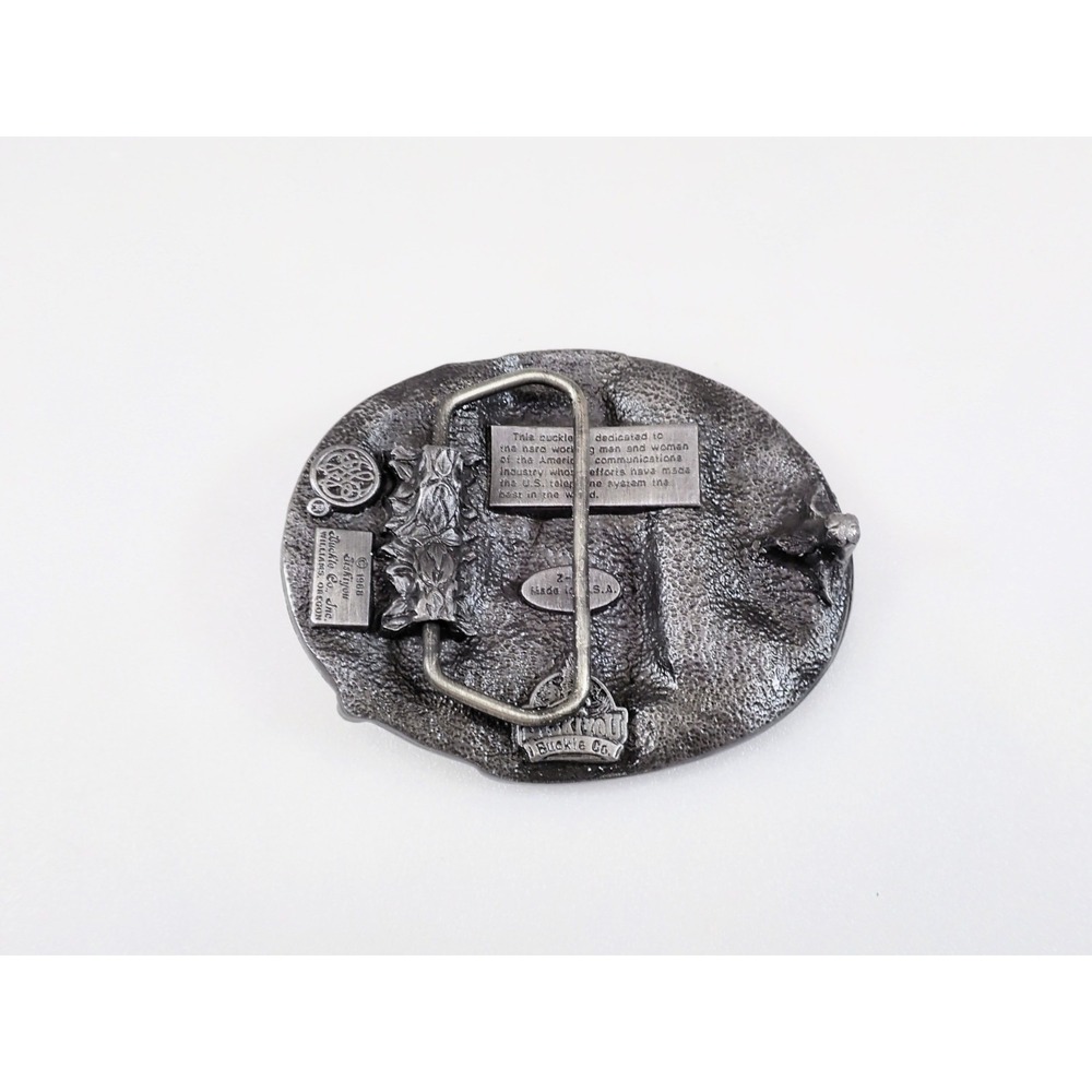 Vintage 1988 Siskiyou Belt Buckle American‎ Communications Industry Telephone - Picture 6 of 12
